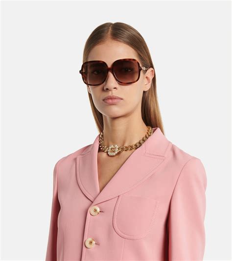 gucci oversized round sunglasses|gucci oversize rectangular sunglasses.